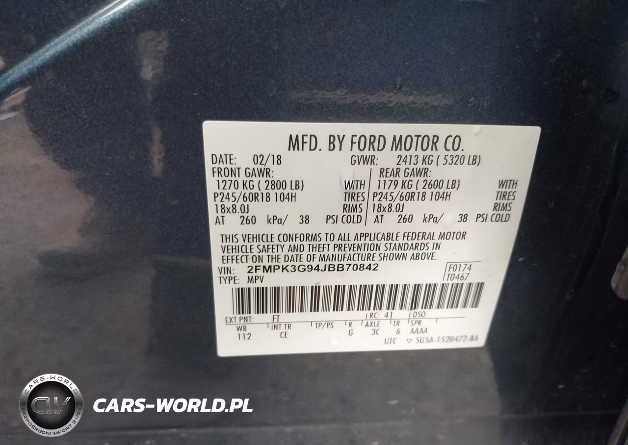 2018 Ford Edge Se VIN:2FMPK3G94JBB70842 - 9