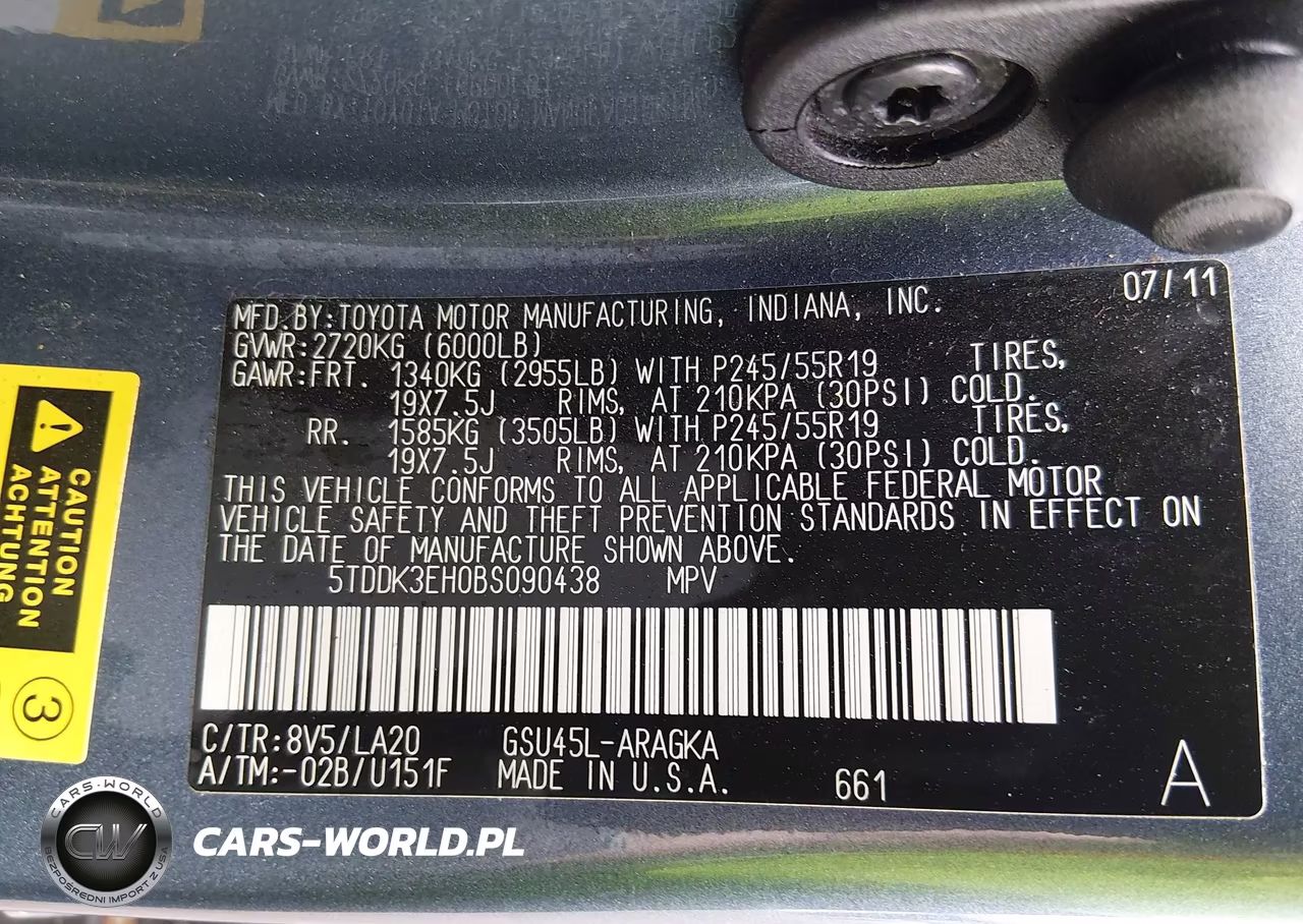 2011 Toyota Highlander Limited V6 VIN:5TDDK3EH0BS090438 - 9