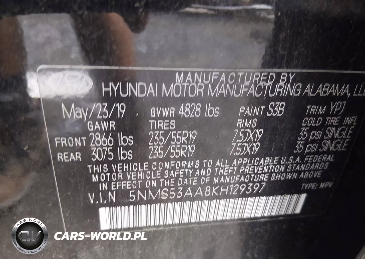 2019 Hyundai Santa Fe Limited 2.0T VIN:5NMS53AA8KH129397 - 9