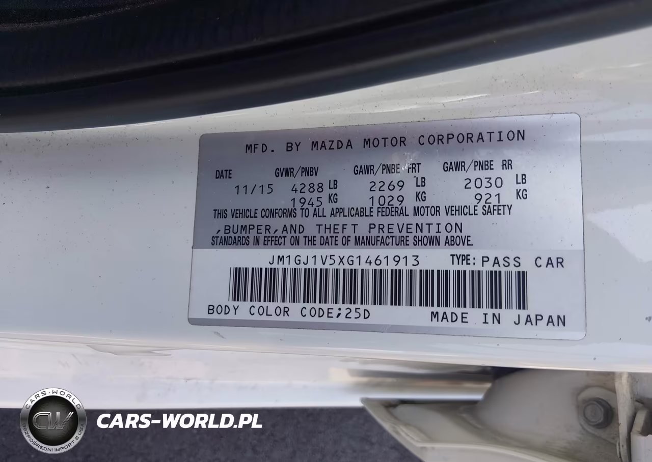 2016 Mazda Mazda6 I Touring VIN:JM1GJ1V5XG1461913 - 9