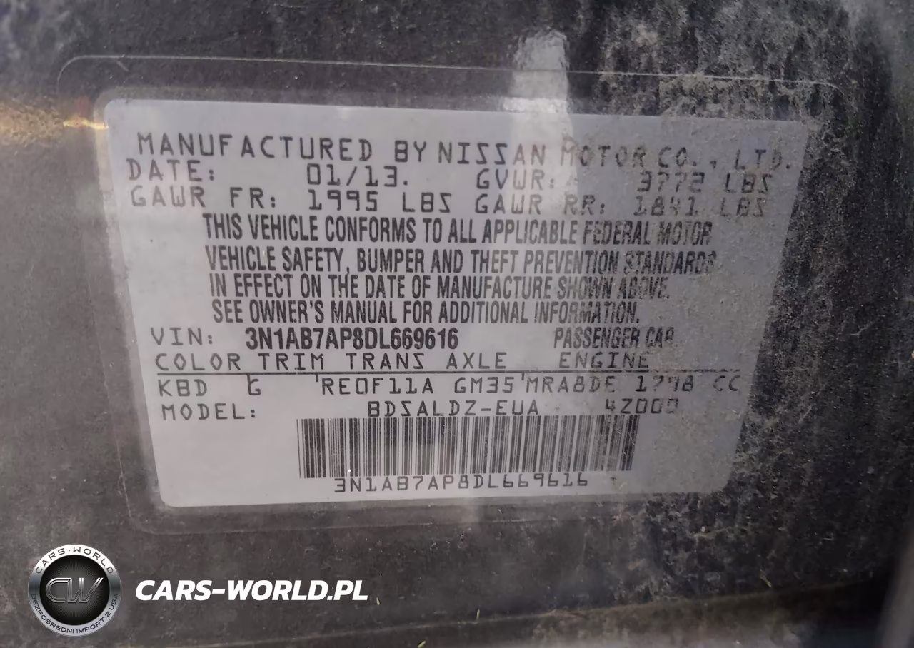 2013 Nissan Sentra Sv VIN:3N1AB7AP8DL669616 - 9