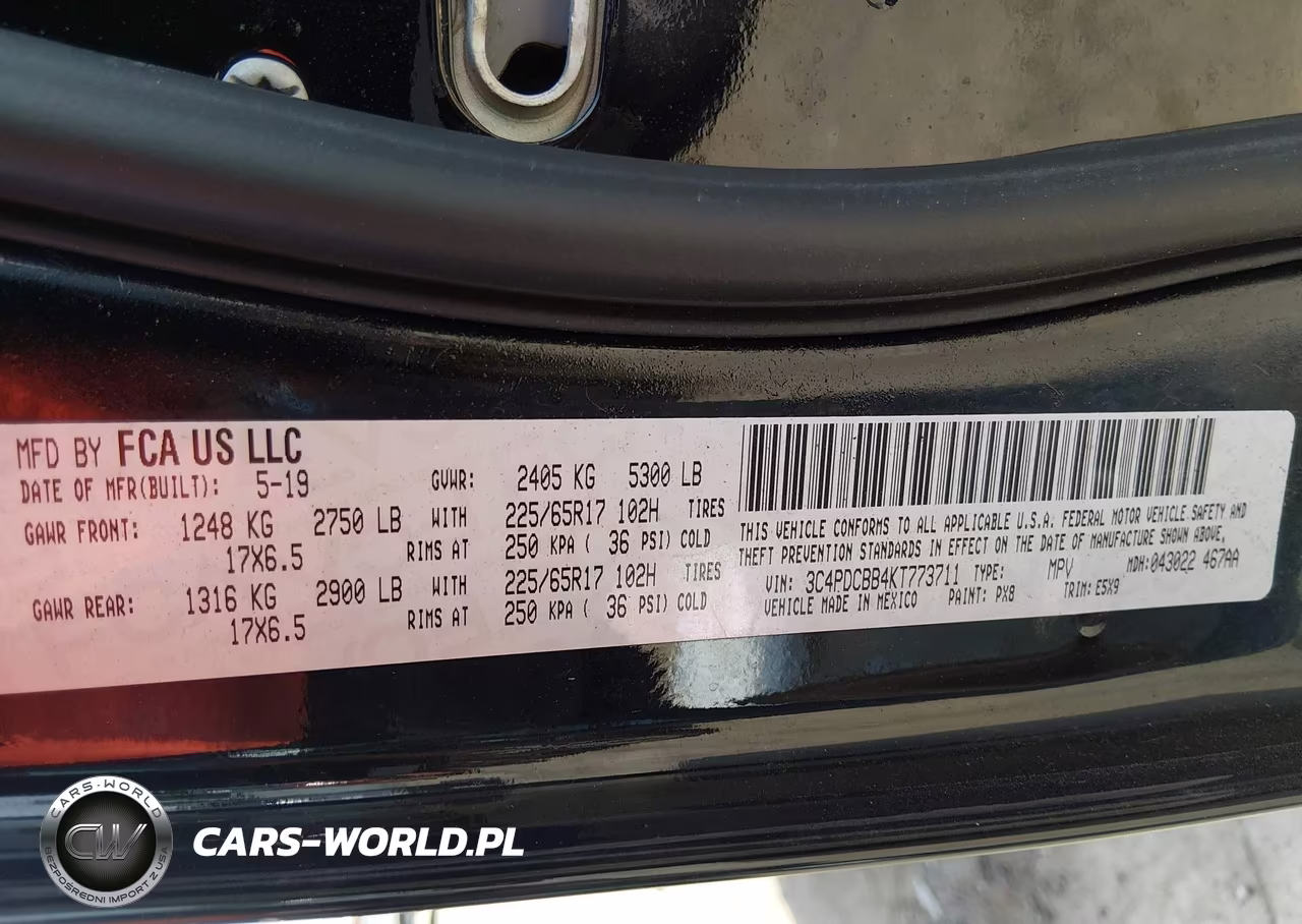 2019 Dodge Journey Se VIN:3C4PDCBB4KT773711 - 9