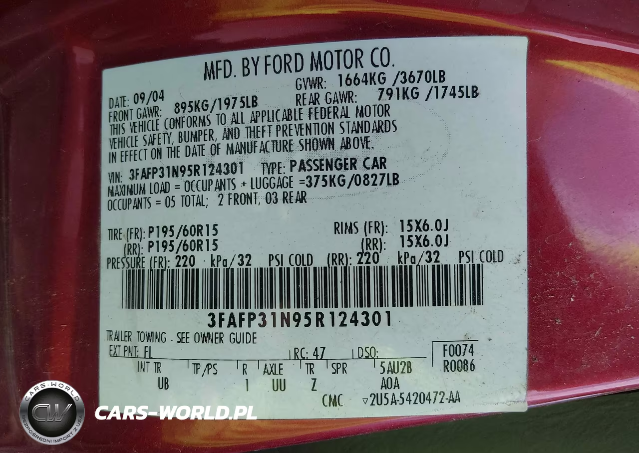 2005 Ford Focus Zx3 VIN:3FAFP31N95R124301 - 9
