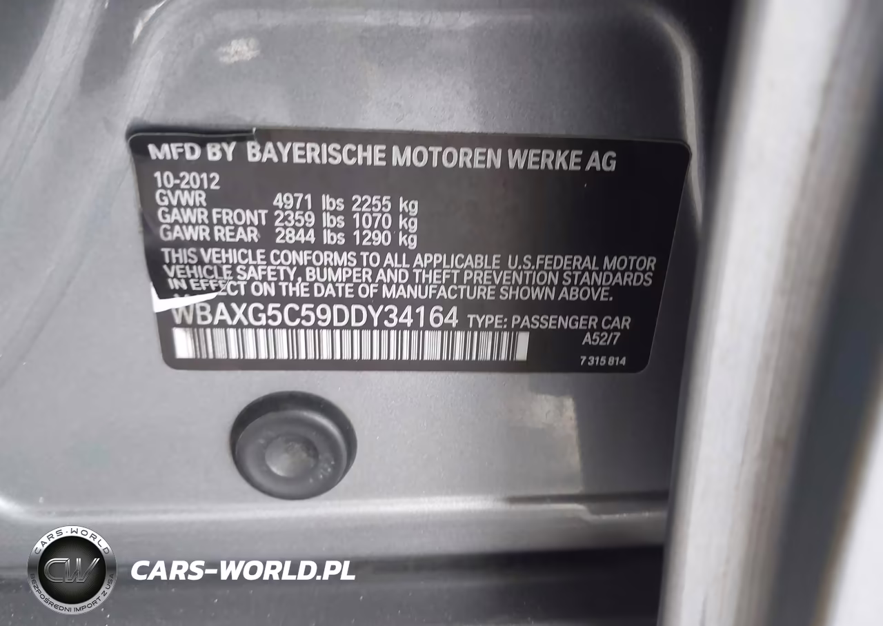 2013 BMW 528I VIN:WBAXG5C59DDY34164 - 9