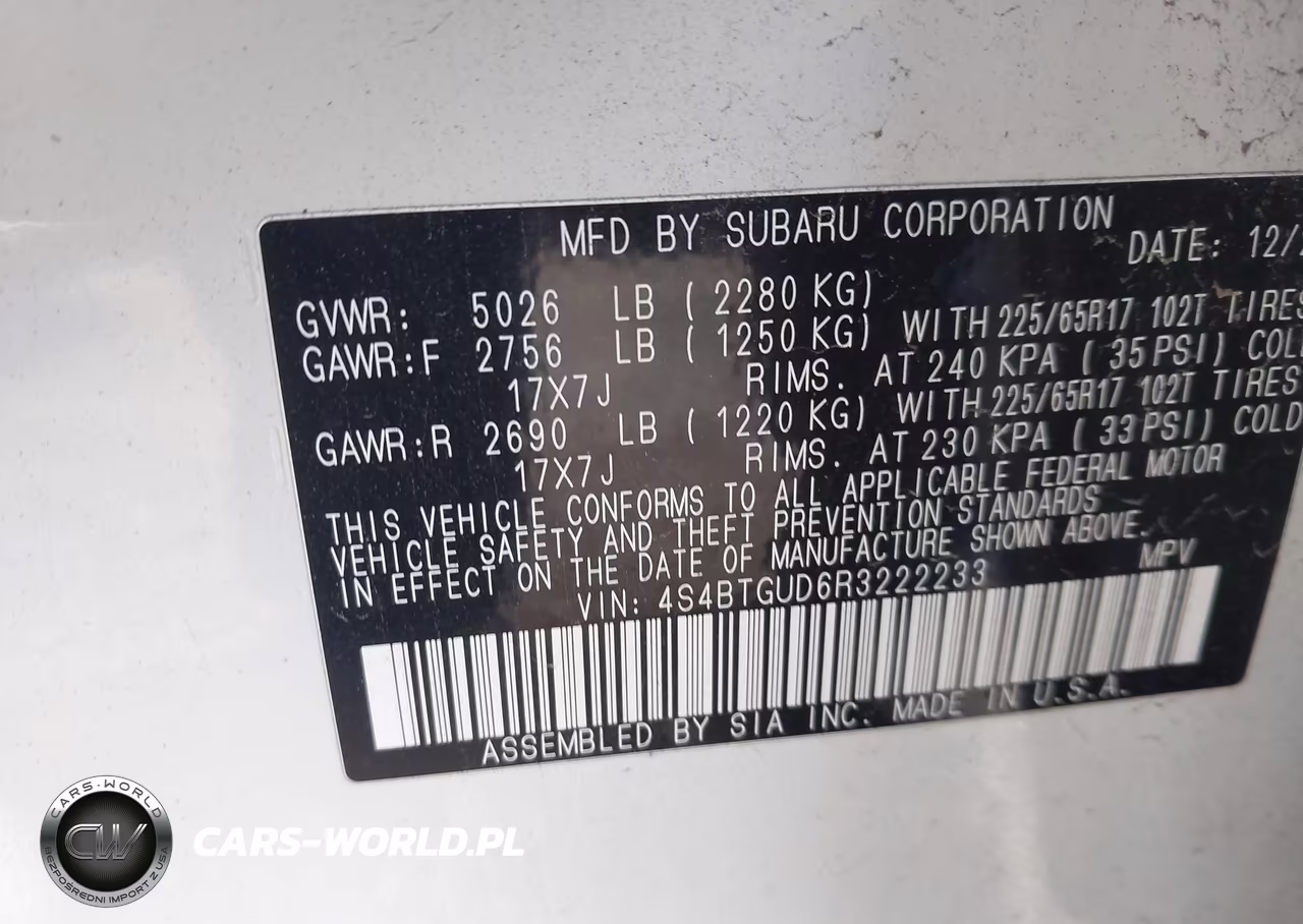 2024 Subaru Outback Wilderness VIN:4S4BTGUD6R3222233 - 9