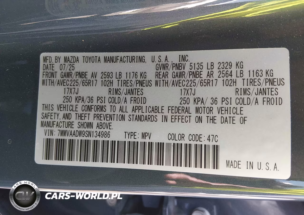 2025 Mazda Cx-50 Hybrid Premium Package VIN:7MMVAADW9SN134986 - 9