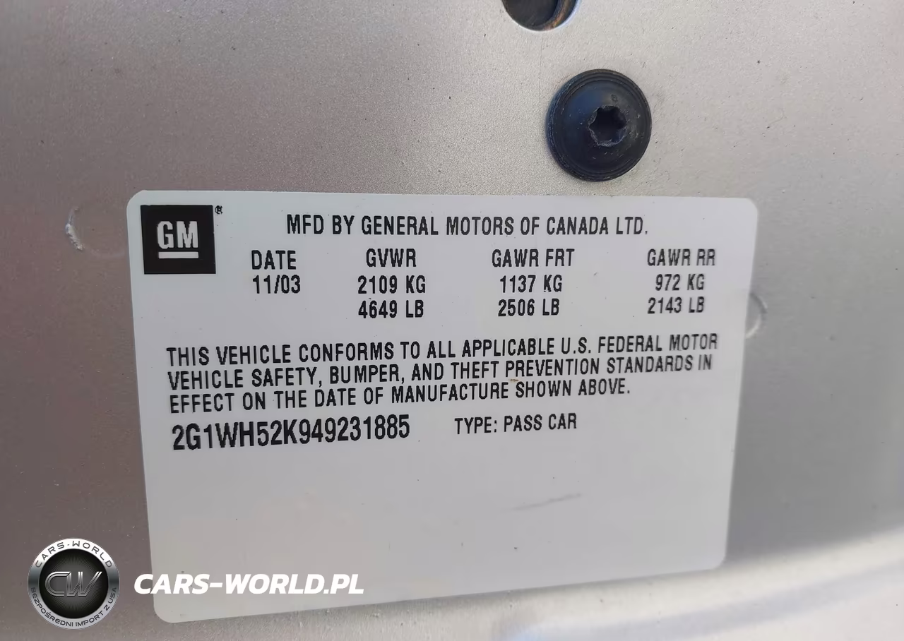 2004 Chevrolet Impala Ls VIN:2G1WH52K949231885 - 9
