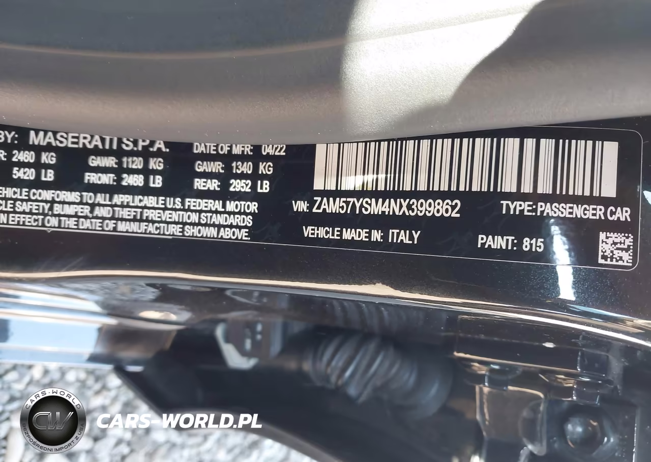 2022 Maserati Ghibli Modena VIN:ZAM57YSM4NX399862 - 9