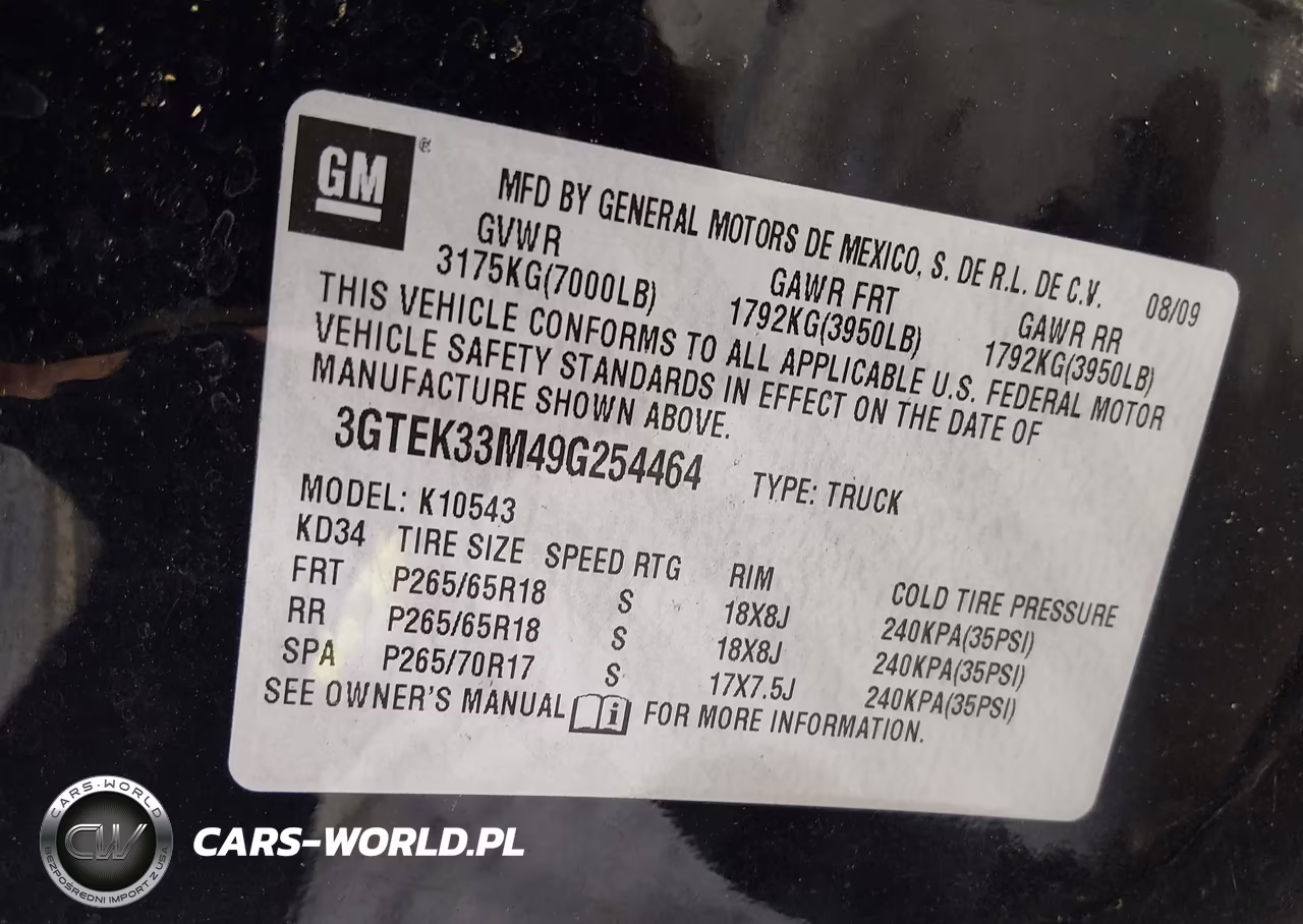 2009 GMC Sierra 1500 Slt VIN:3GTEK33M49G254464 - 9