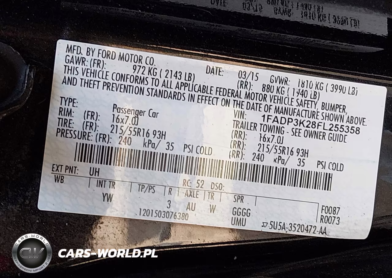 2015 Ford Focus Se VIN:1FADP3K28FL255358 - 9