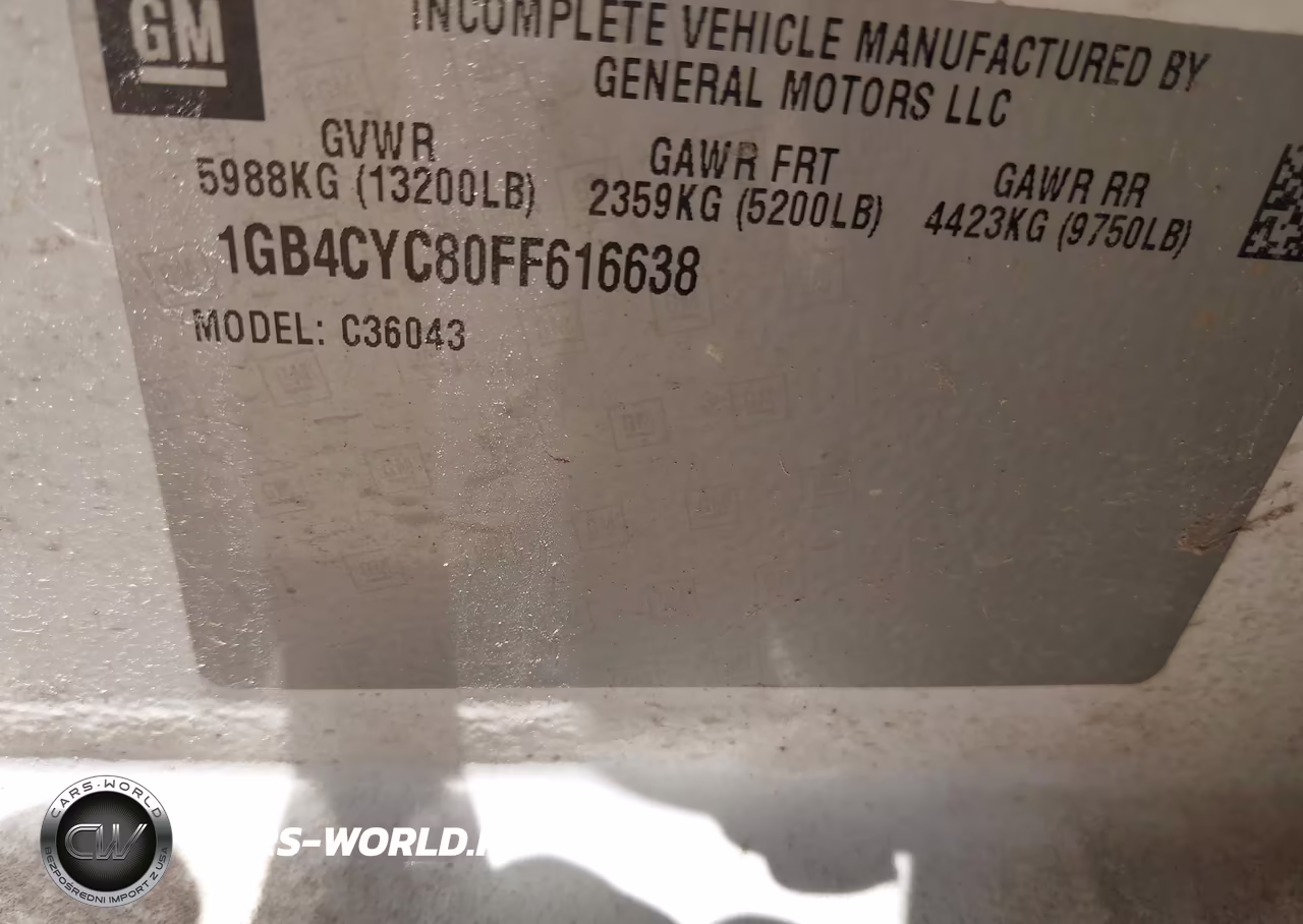 2015 Chevrolet Silverado 3500Hd Chassis Wt VIN:1GB4CYC80FF616638 - 8