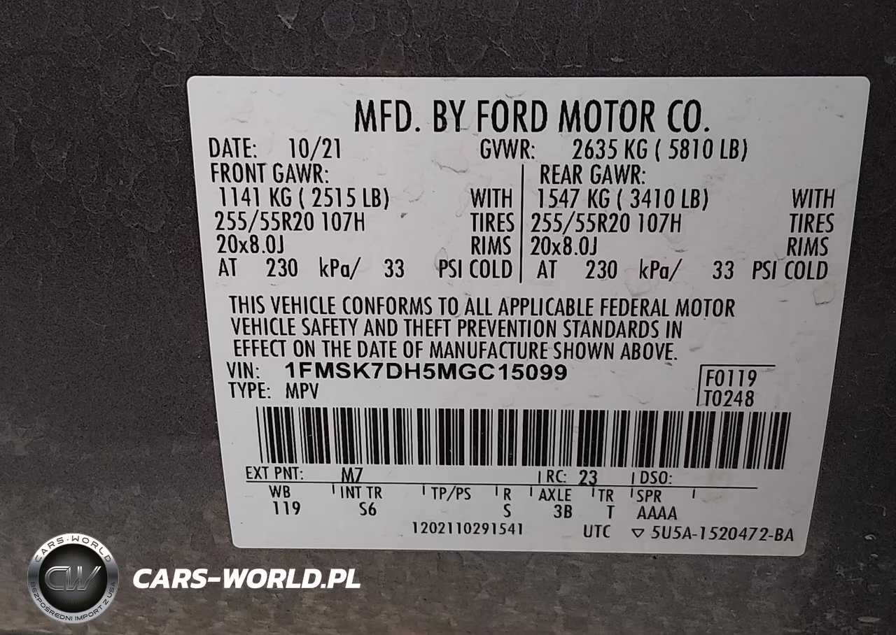 2021 Ford Explorer Xlt VIN:1FMSK7DH5MGC15099 - 9