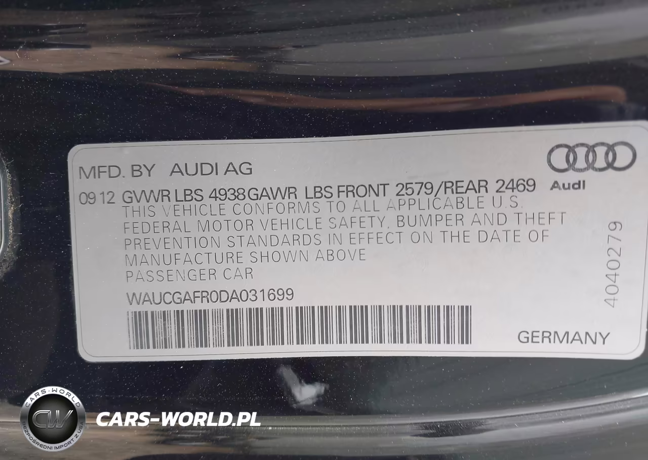 2013 Audi S5 3.0T Premium Plus VIN:WAUCGAFR0DA031699 - 9