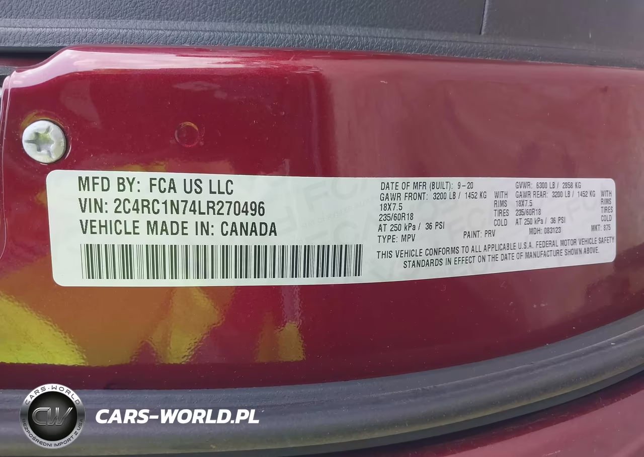 2020 Chrysler Pacifica Hybrid Limited VIN:2C4RC1N74LR270496 - 9