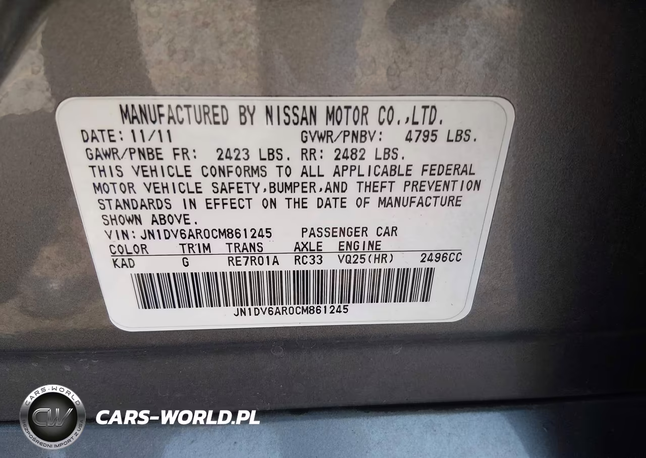 2012 Infiniti G25X VIN:JN1DV6AR0CM861245 - 9