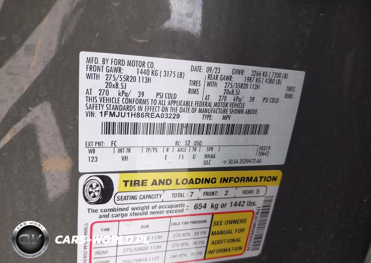 2024 Ford Expedition Xlt VIN:1FMJU1H86REA03229 - 9