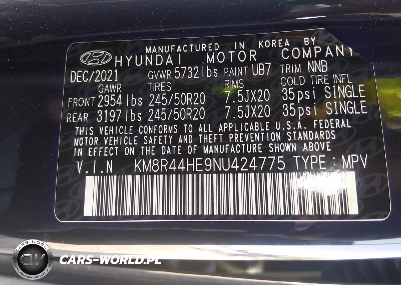 2022 Hyundai Palisade Sel VIN:KM8R44HE9NU424775 - 9