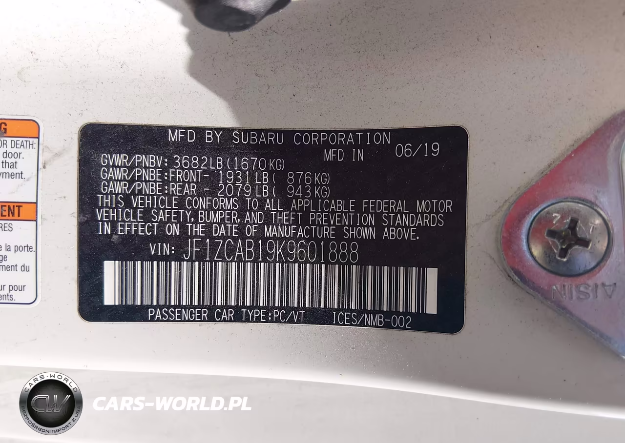 2019 Subaru Brz Premium VIN:JF1ZCAB19K9601888 - 9