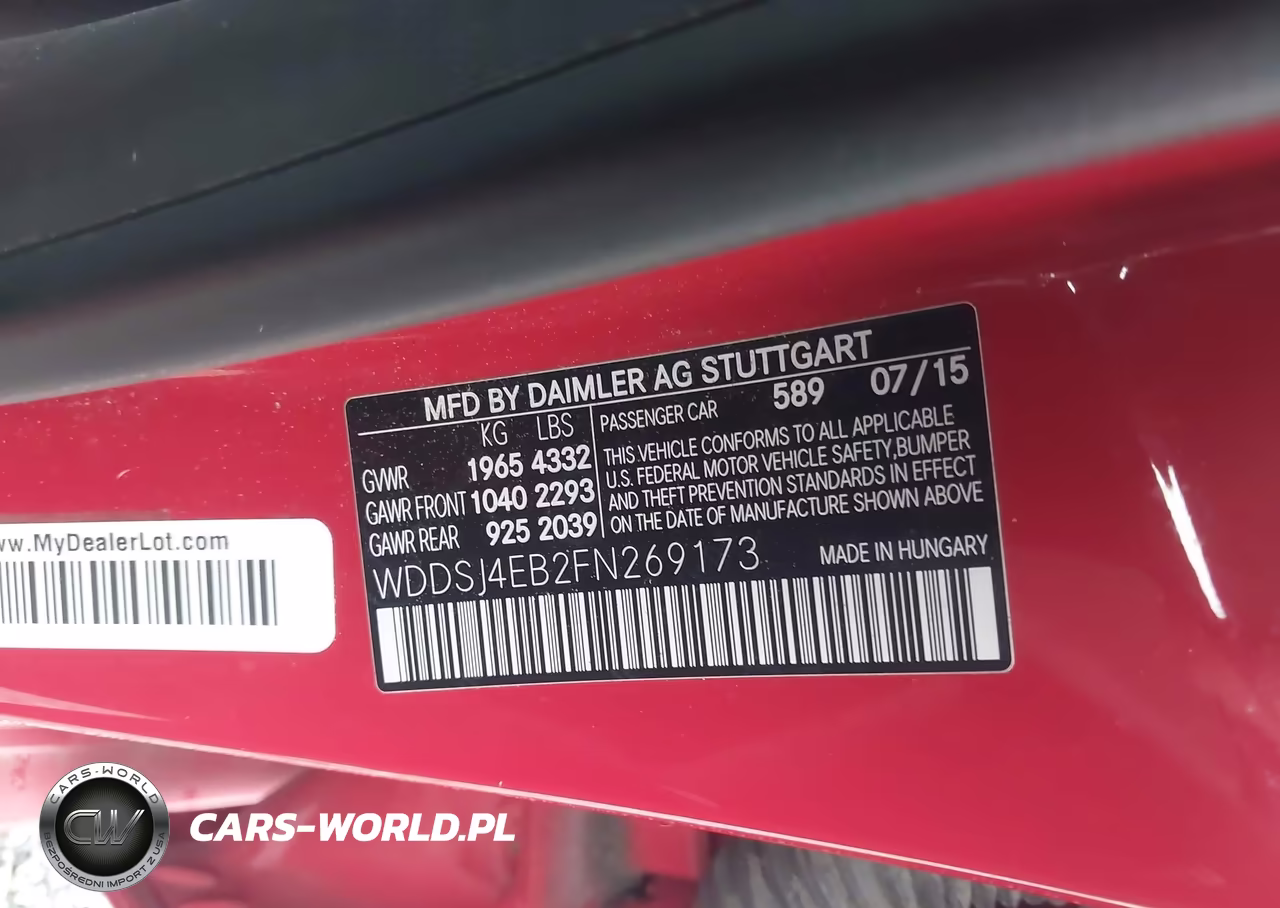 2015 Mercedes-Benz Cla 250 VIN:WDDSJ4EB2FN269173 - 9