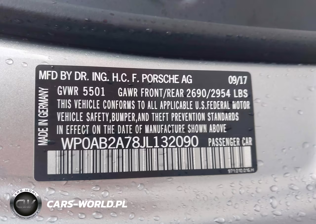 2018 Porsche Panamera 4S VIN:WP0AB2A78JL132090 - 9