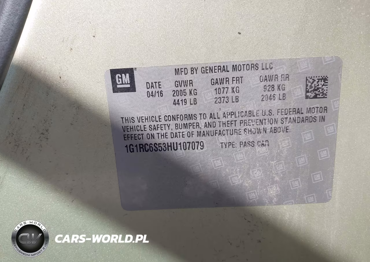 2017 Chevrolet Volt Lt VIN:1G1RC6S53HU107079 - 9