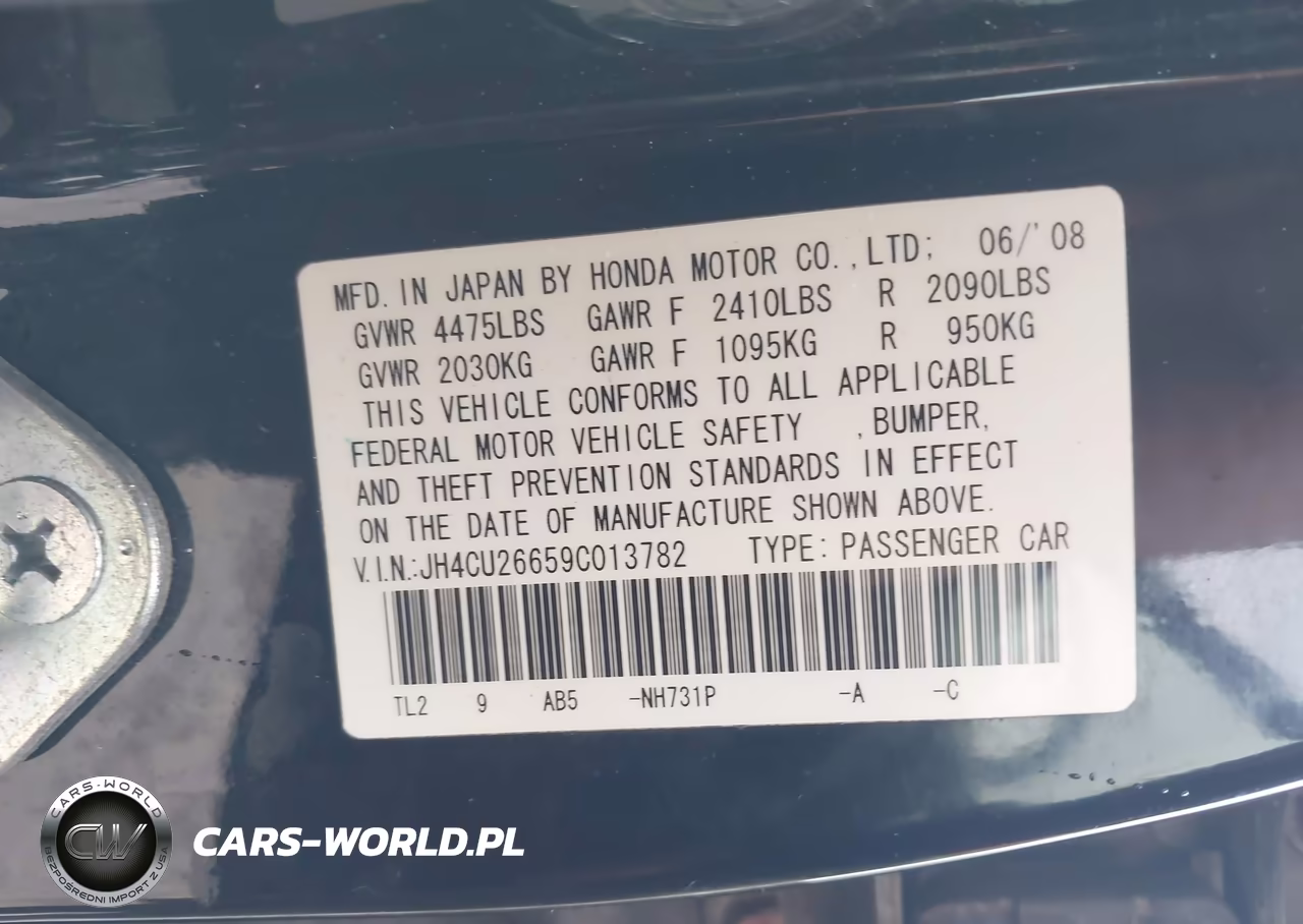 2009 Acura Tsx VIN:JH4CU26659C013782 - 9