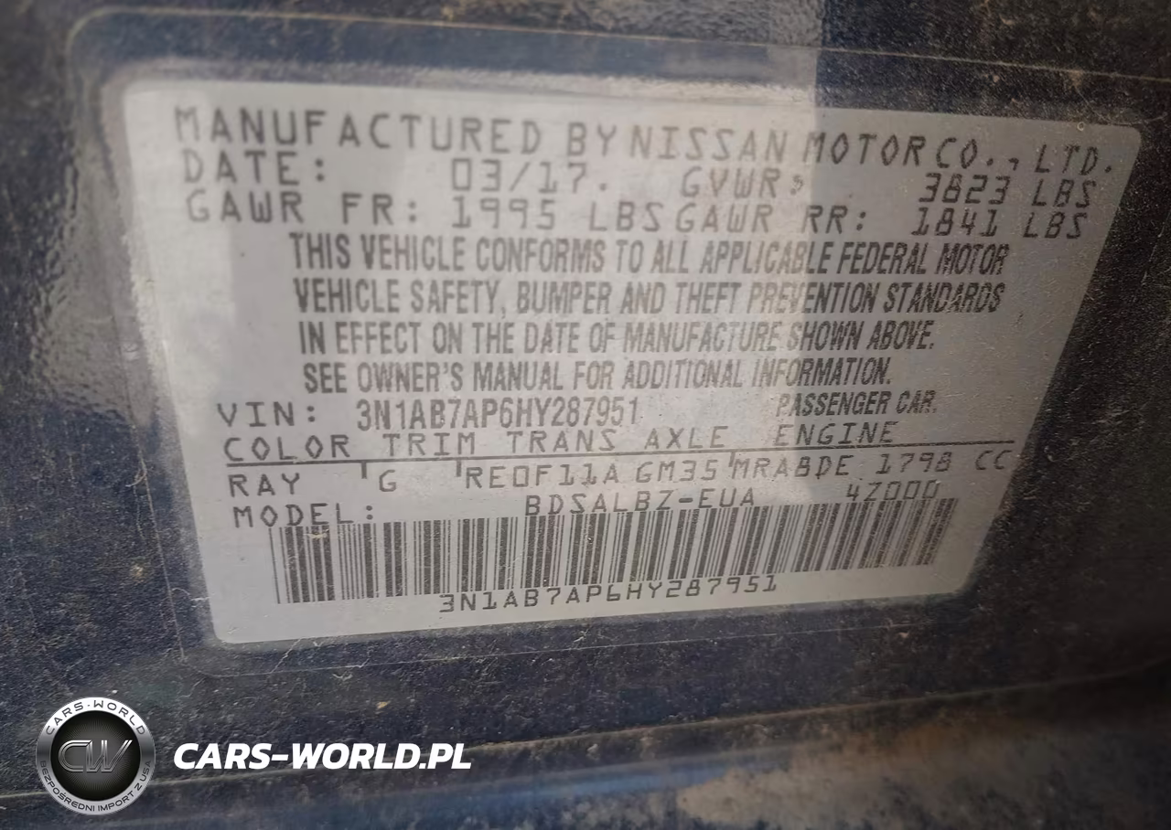 2017 Nissan Sentra S VIN:3N1AB7AP6HY287951 - 9