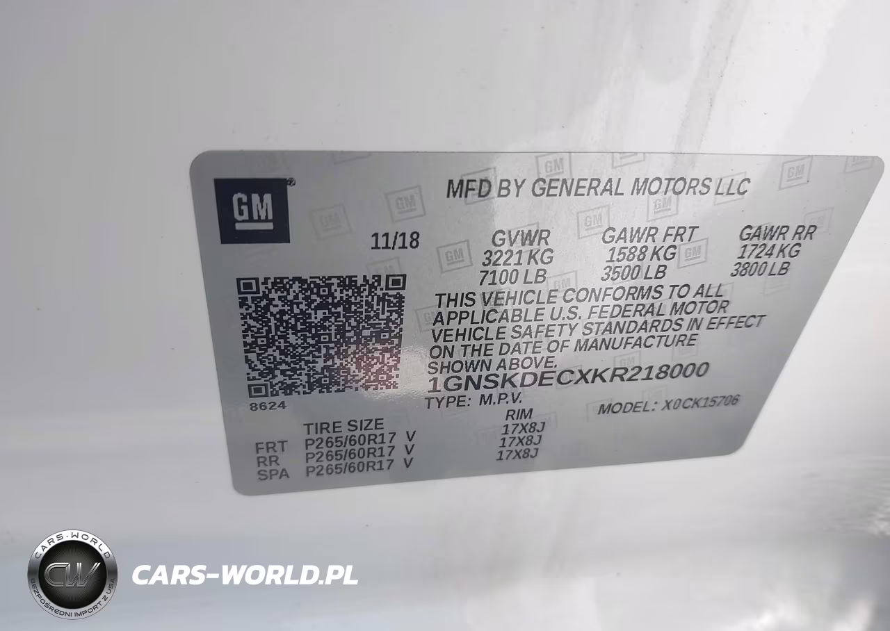 2019 Chevrolet Tahoe Commercial Fleet VIN:1GNSKDECXKR218000 - 9