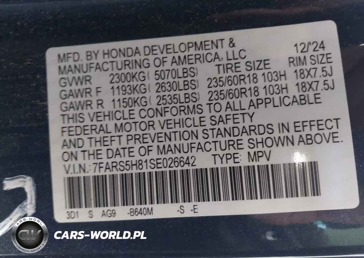 2025 Honda Cr-V Hybrid Sport-L VIN:7FARS5H81SE026642 - 9