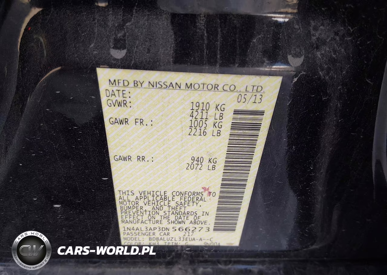 2013 Nissan Altima 2.5 Sv VIN:1N4AL3AP3DN566273 - 9