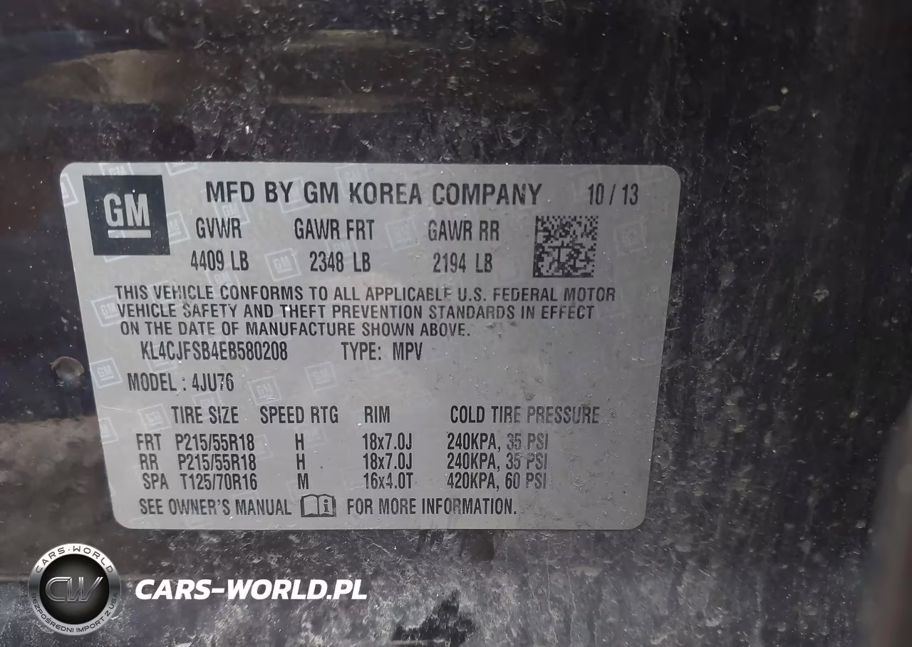 2014 Buick Encore Convenience VIN:KL4CJFSB4EB580208 - 9