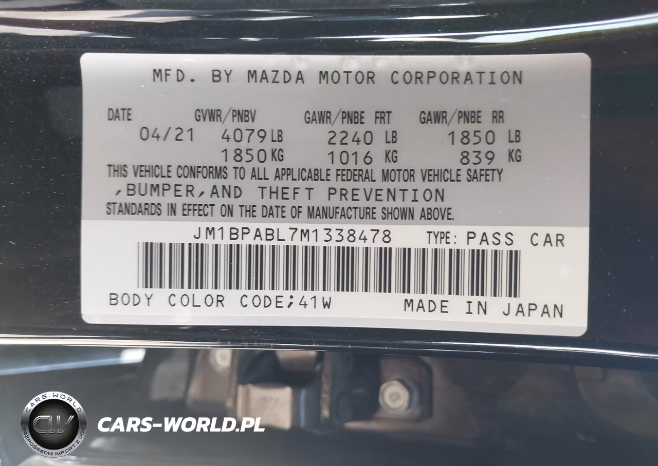 2021 Mazda Mazda3 Select VIN:JM1BPABL7M1338478 - 9