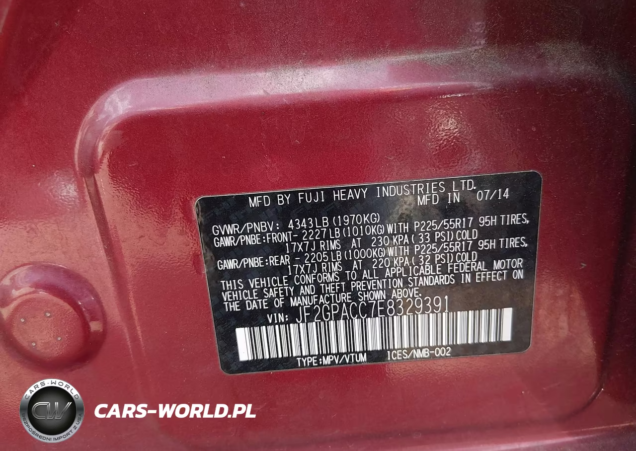 2014 Subaru Xv Crosstrek 2.0I Premium VIN:JF2GPACC7E8329391 - 9