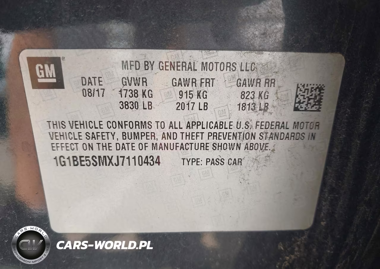 2018 Chevrolet Cruze Lt Auto VIN:1G1BE5SMXJ7110434 - 9
