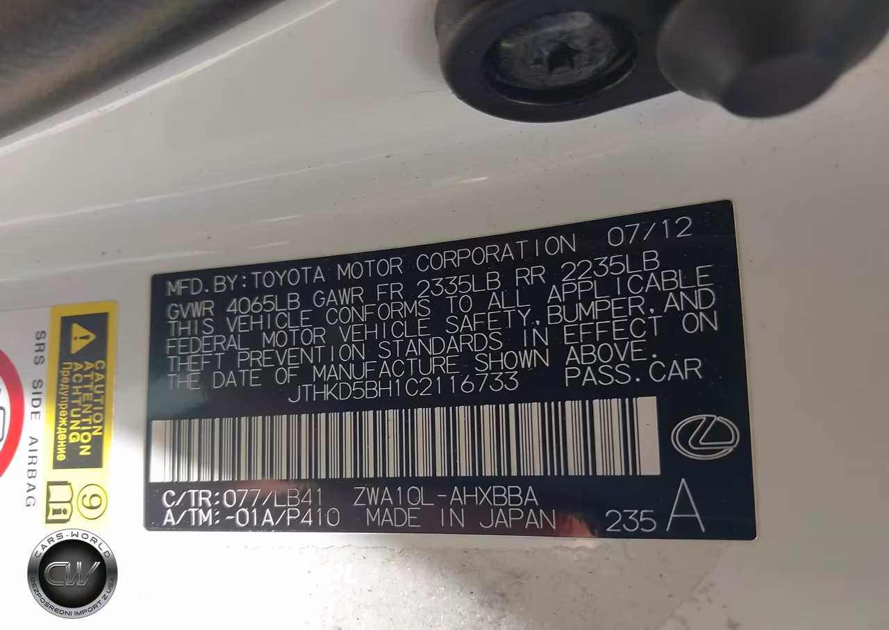 2012 Lexus Ct 200H Premium VIN:JTHKD5BH1C2116733 - 9