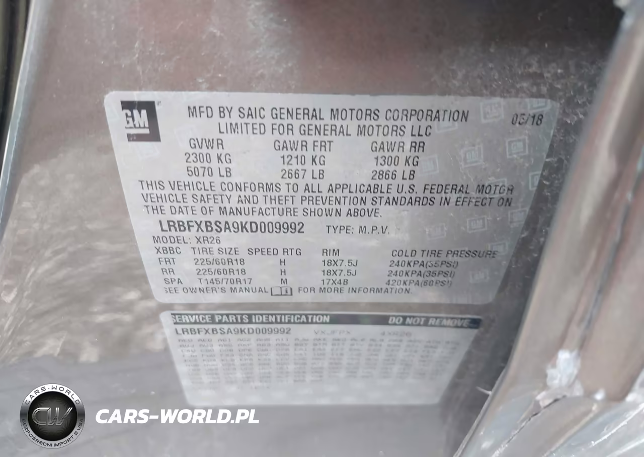 2019 Buick Envision Fwd Preferred VIN:LRBFXBSA9KD009992 - 9