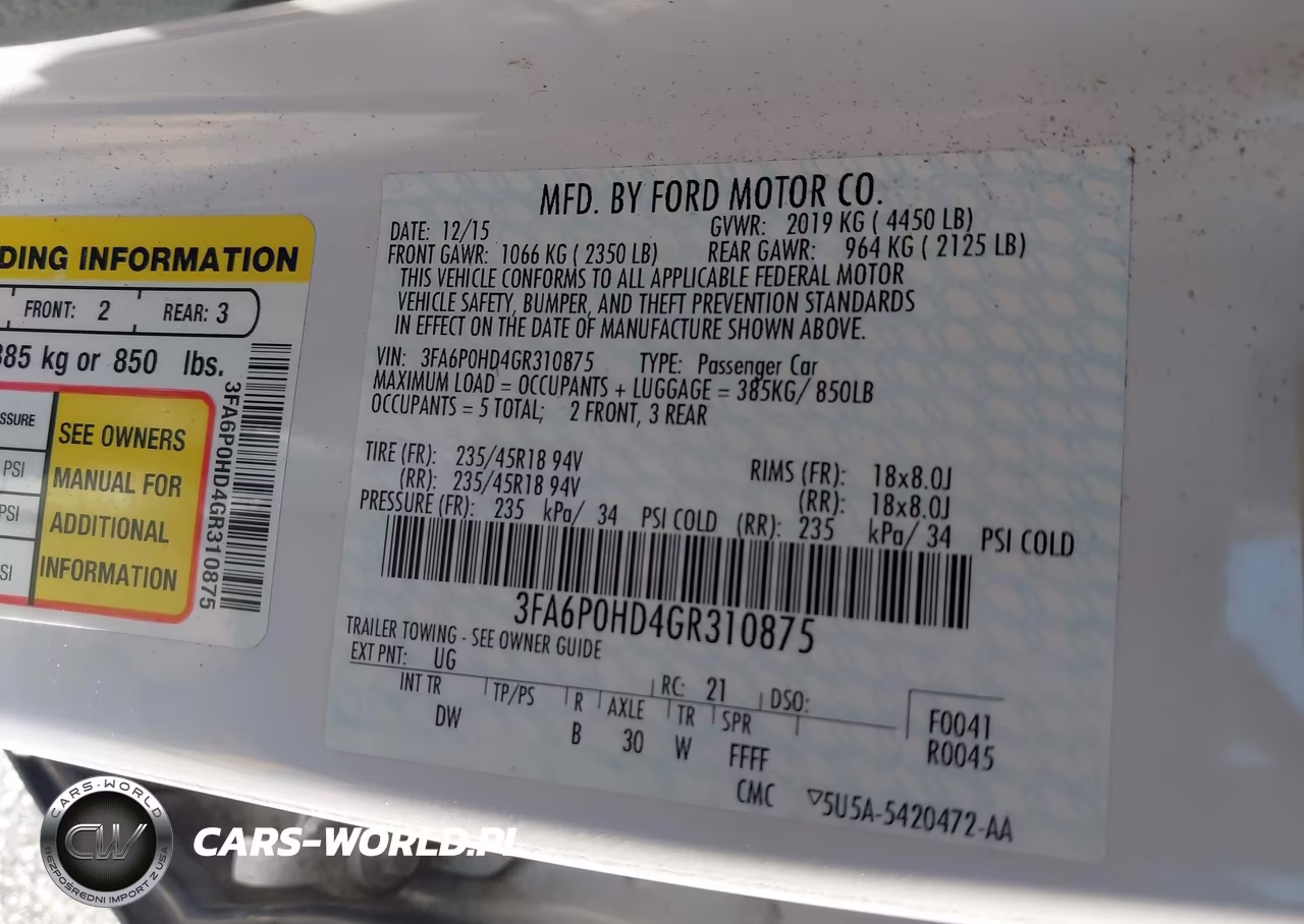 2016 Ford Fusion Se VIN:3FA6P0HD4GR310875 - 9
