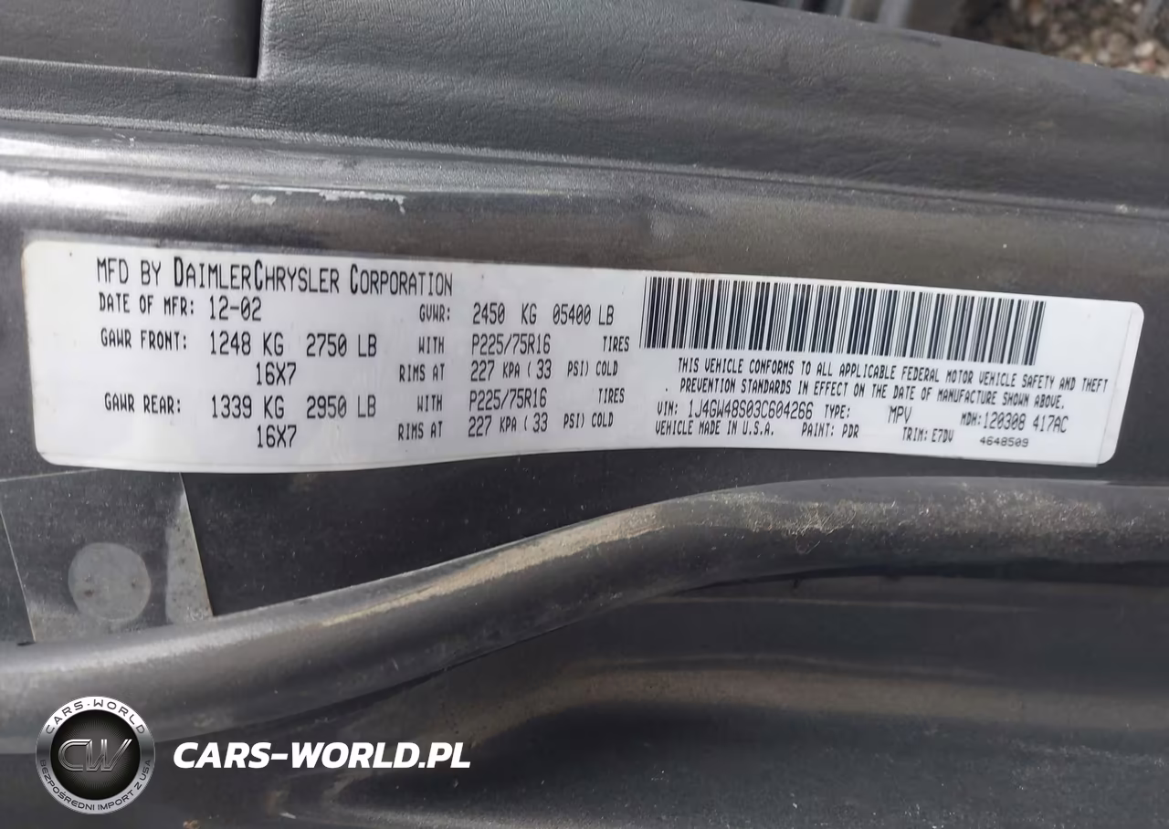 2003 Jeep Grand Cherokee Laredo VIN:1J4GW48S03C604266 - 9