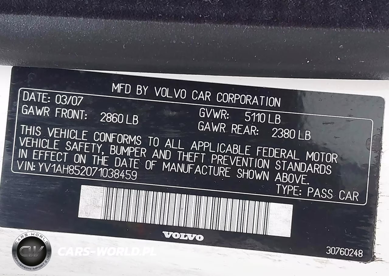 2007 Volvo S80 V8 VIN:YV1AH852071038459 - 9