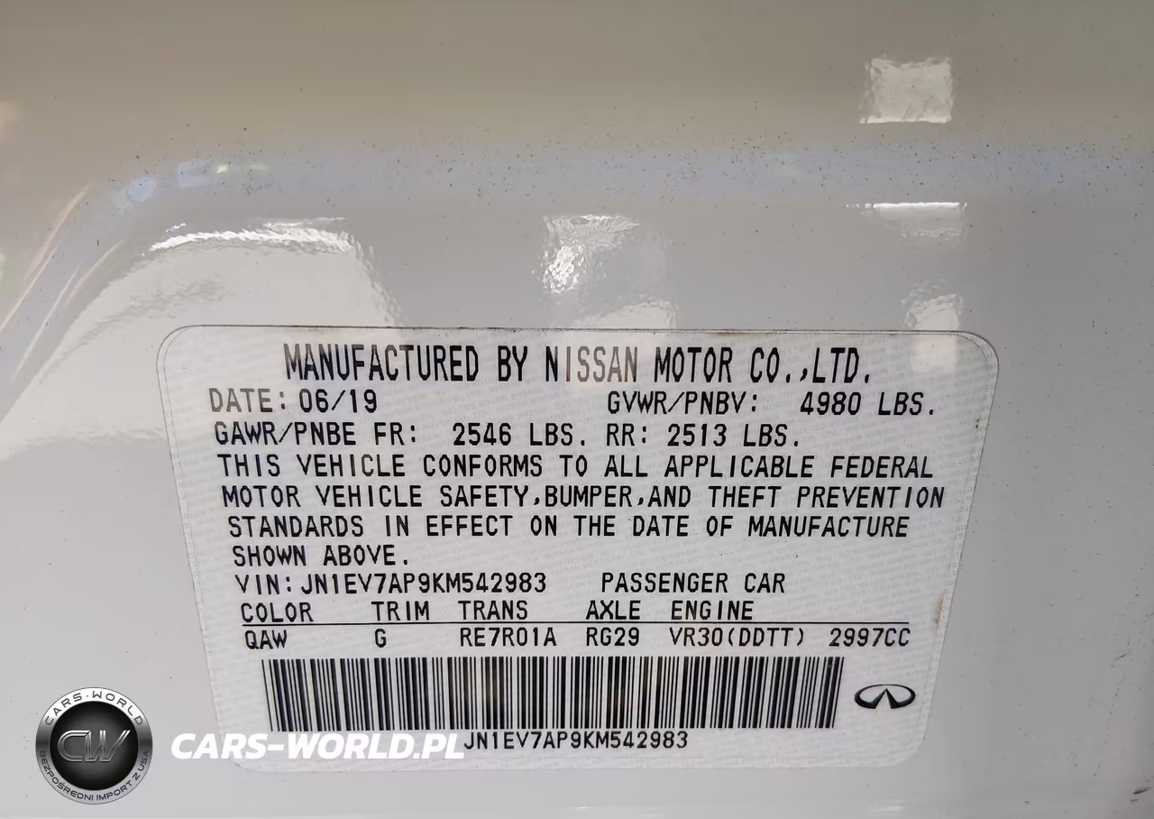 2019 Infiniti Q50 3.0T Luxe VIN:JN1EV7AP9KM542983 - 9
