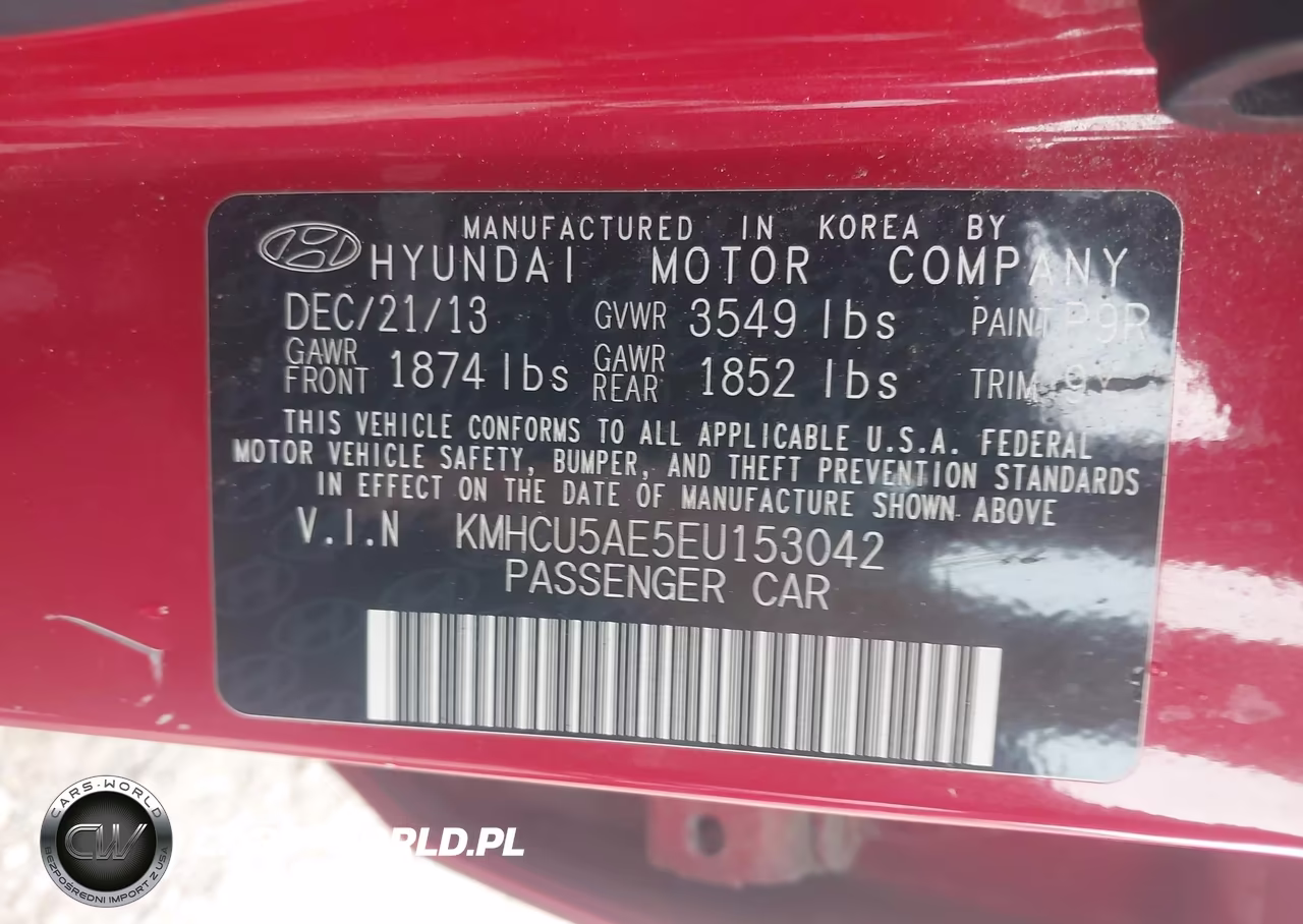 2014 Hyundai Accent Se VIN:KMHCU5AE5EU153042 - 9