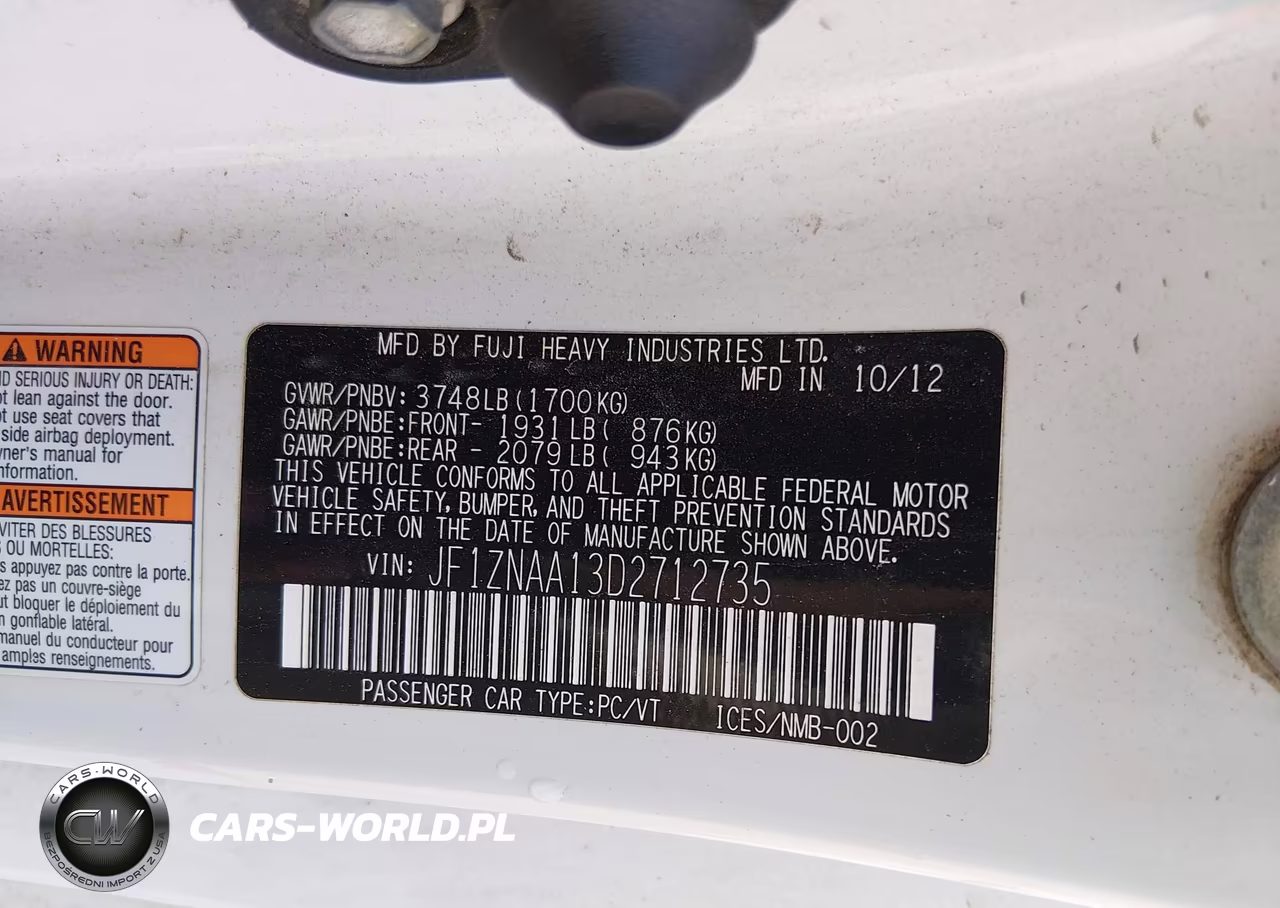 2013 Scion Fr-S VIN:JF1ZNAA13D2712735 - 9