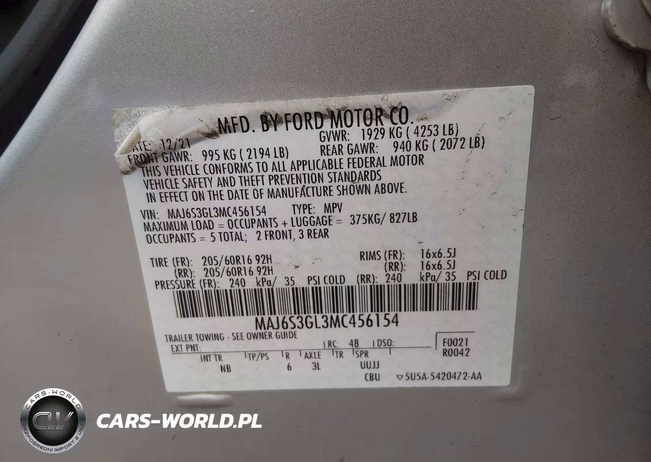 2021 Ford Ecosport Se VIN:MAJ6S3GL3MC456154 - 9