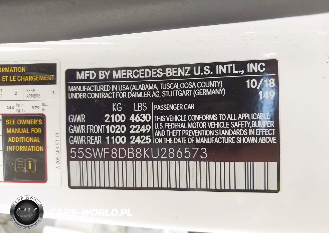 2019 Mercedes-Benz C 300 VIN:55SWF8DB8KU286573 - 9