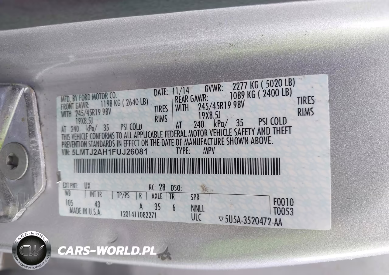 2015 Lincoln Mkc VIN:5LMTJ2AH1FUJ26081 - 9