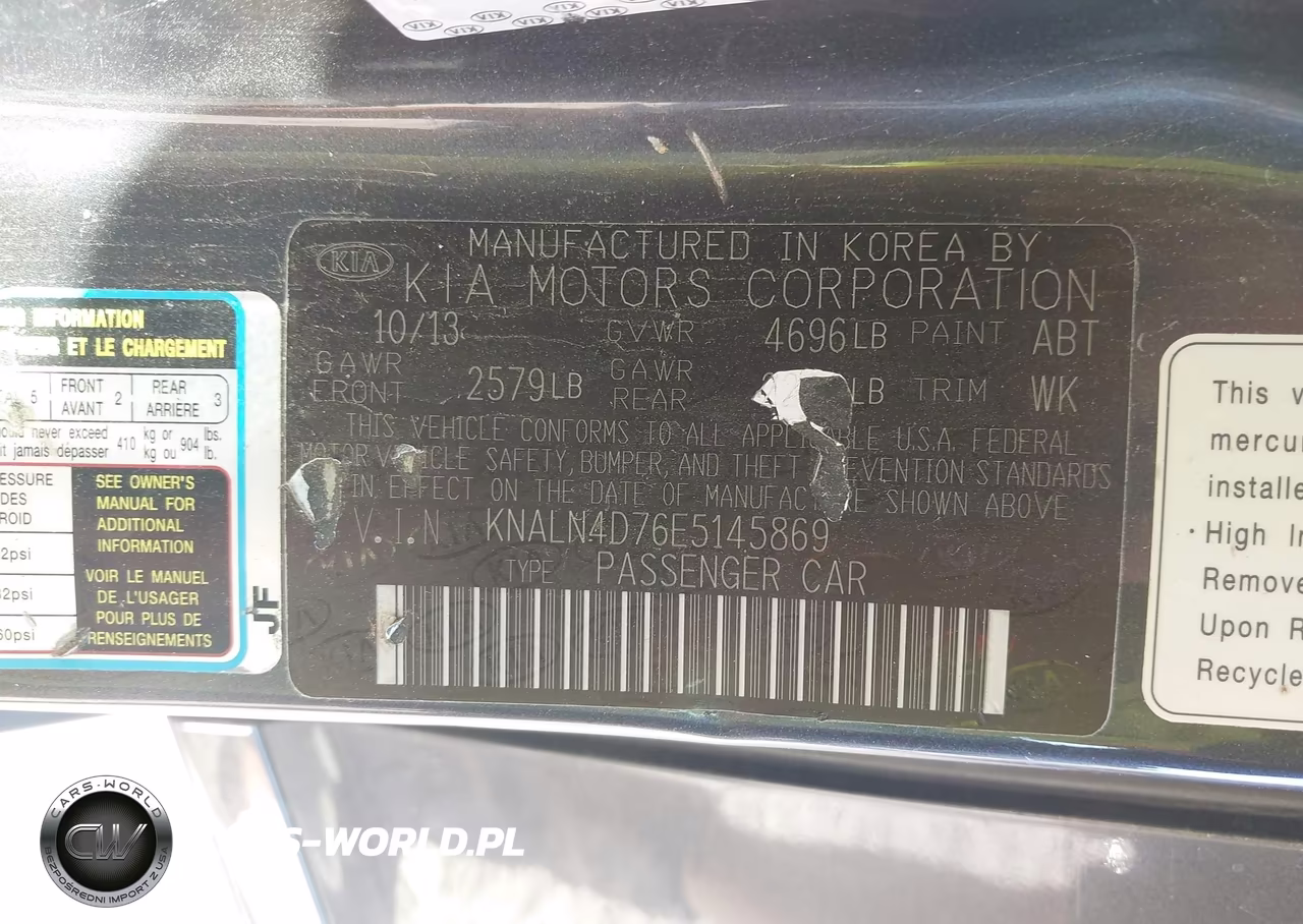 2014 Kia Cadenza Limited VIN:KNALN4D76E5145869 - 9
