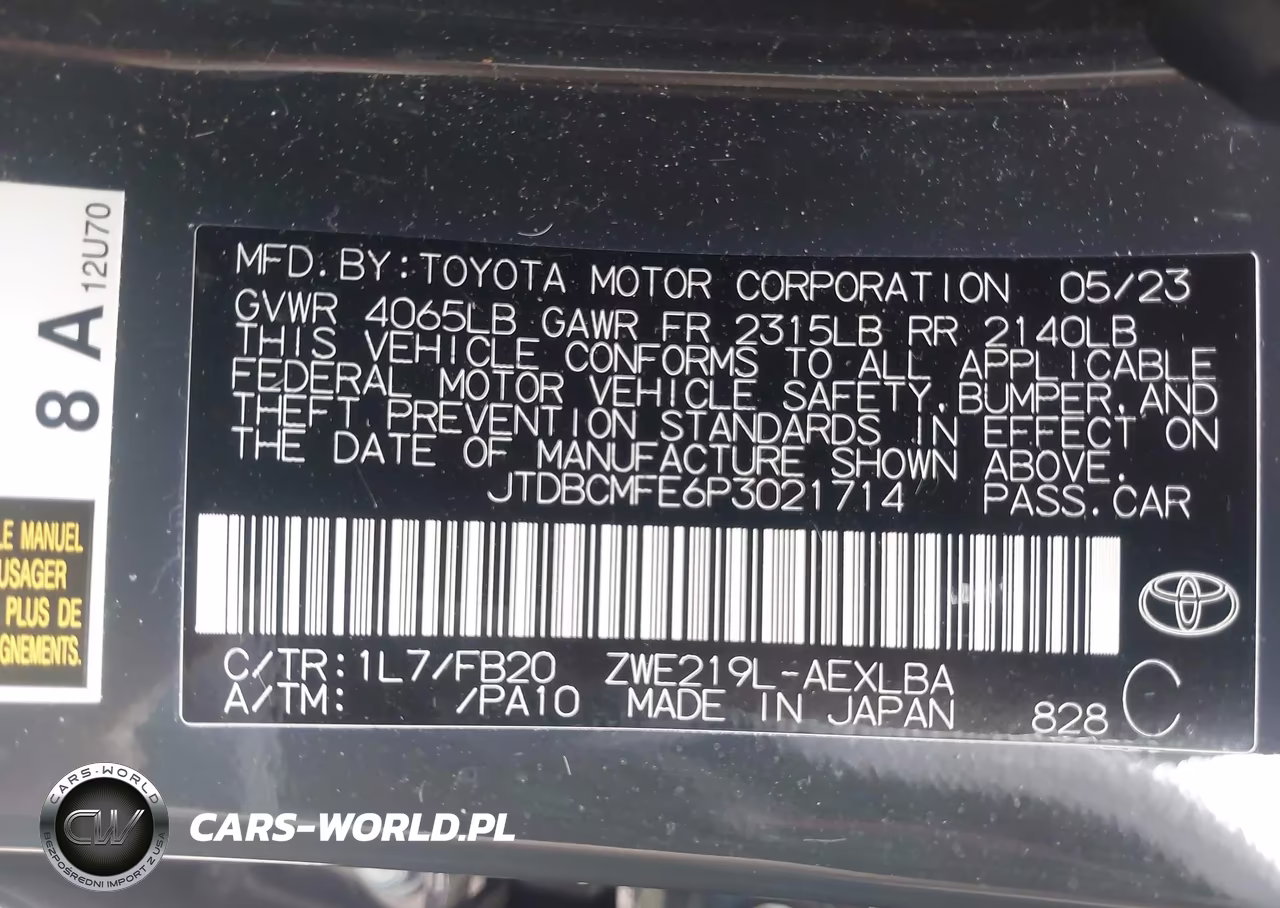 2023 Toyota Corolla Hybrid Le VIN:JTDBCMFE6P3021714 - 9