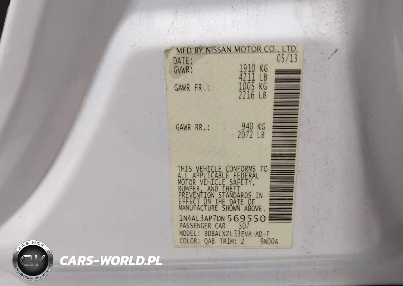 2013 Nissan Altima 2.5 VIN:1N4AL3AP7DN569550 - 9