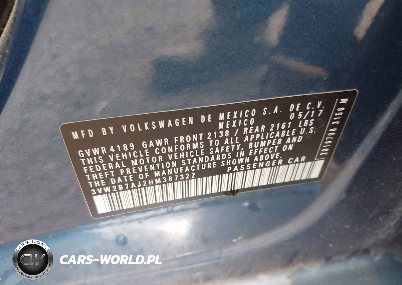 2017 Volkswagen Jetta 1.4T S VIN:3VW2B7AJ2HM387322 - 9