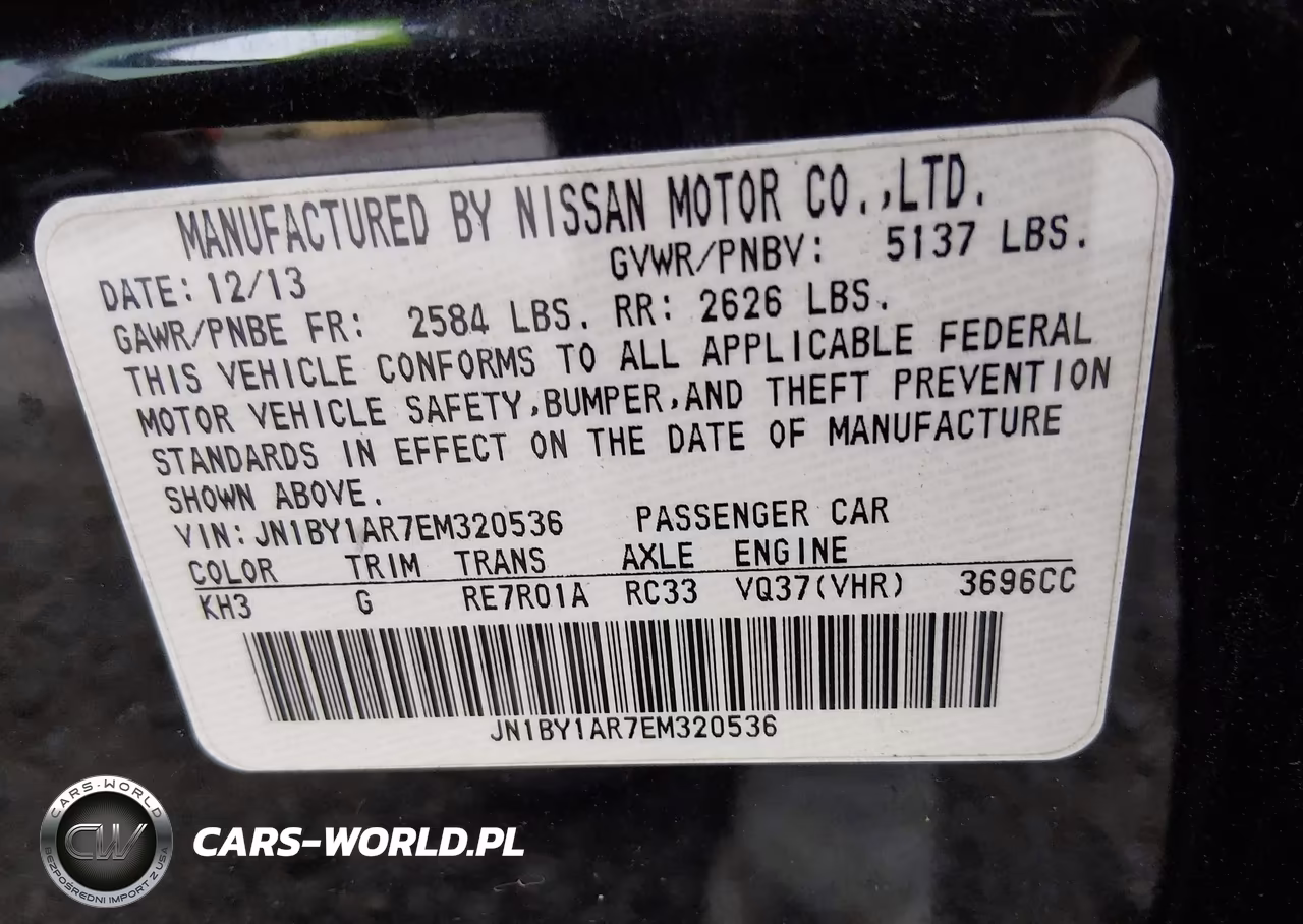 2014 Infiniti Q70 3.7X VIN:JN1BY1AR7EM320536 - 9